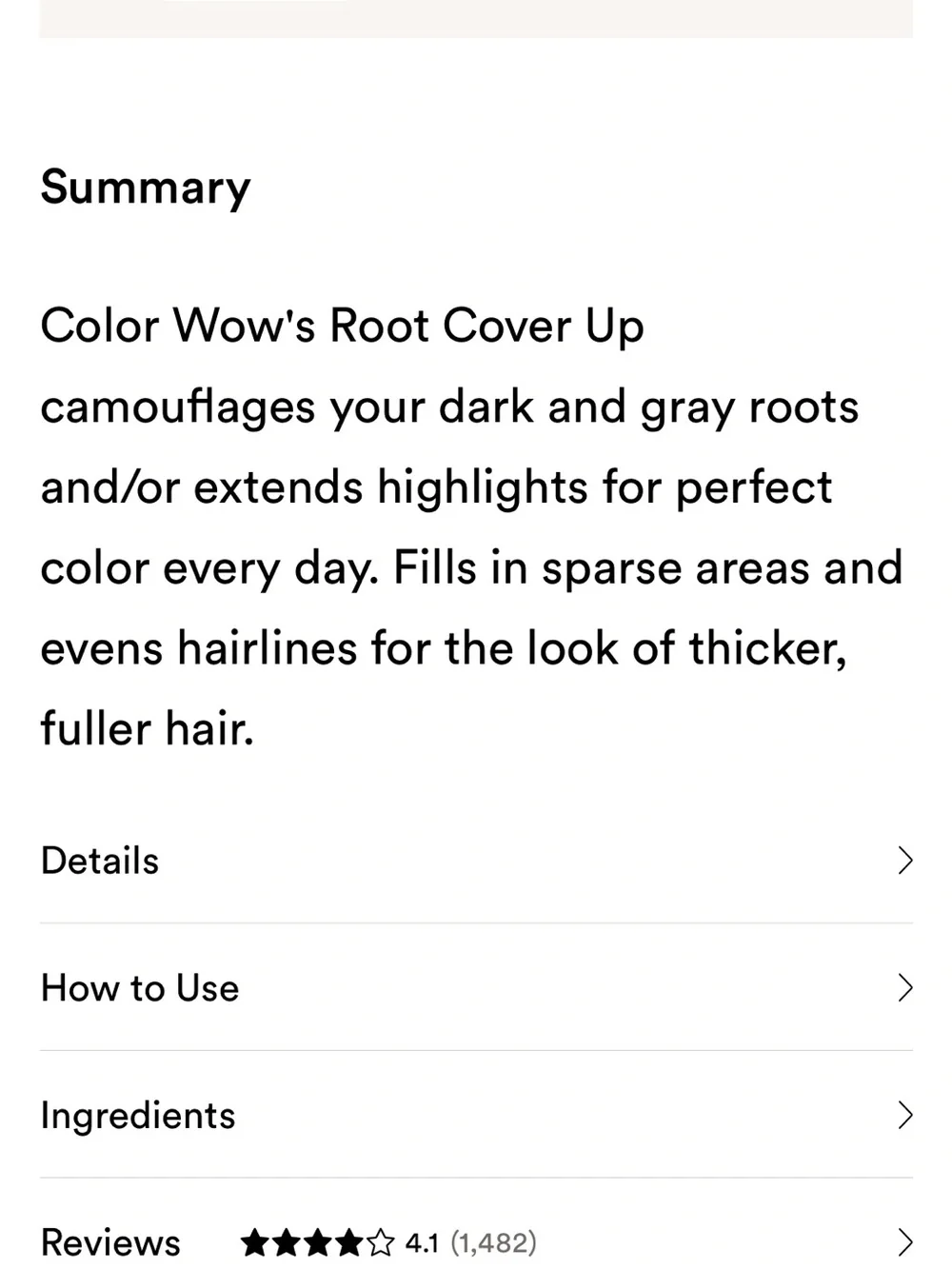 Color Wow root cover up